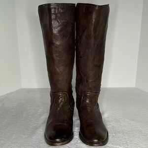 Brown Leather Knee-High Boots
